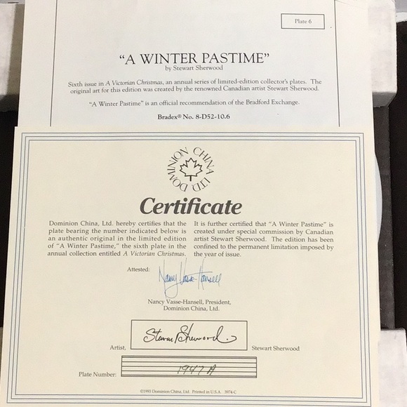 Victorian Christmas Plate Series - Picture 3 of 3